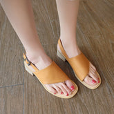 Damen Frühling Square Outer Wear Gürtelschnalle Heels